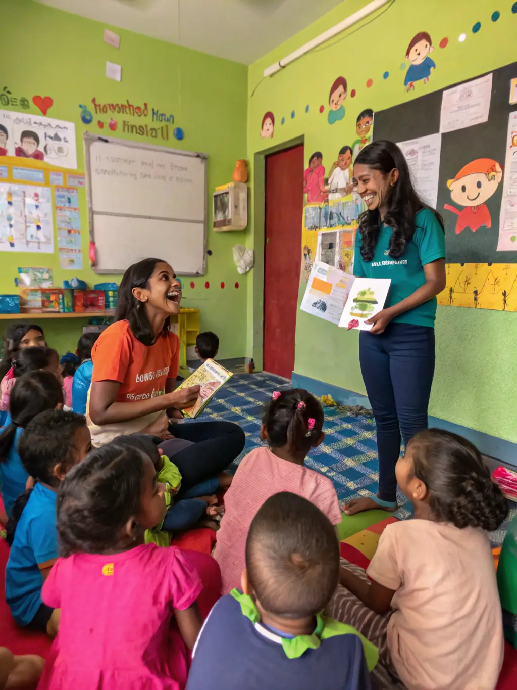 A photo of a Hadigra-sponsored hygiene education workshop for local school children, demonstrating their commitment to community health.